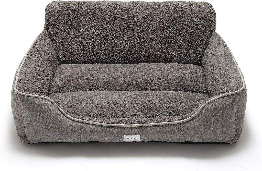 Rectangle Dog Bed Dog Beds for Small Dog Medium Dog Large Dog Washable Sleep Warm Dog Bed with Anti-Slip Bottom (Medium, Grey)